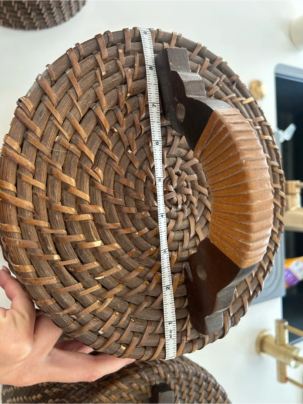 Woven Round Storage Canister Set - Brown